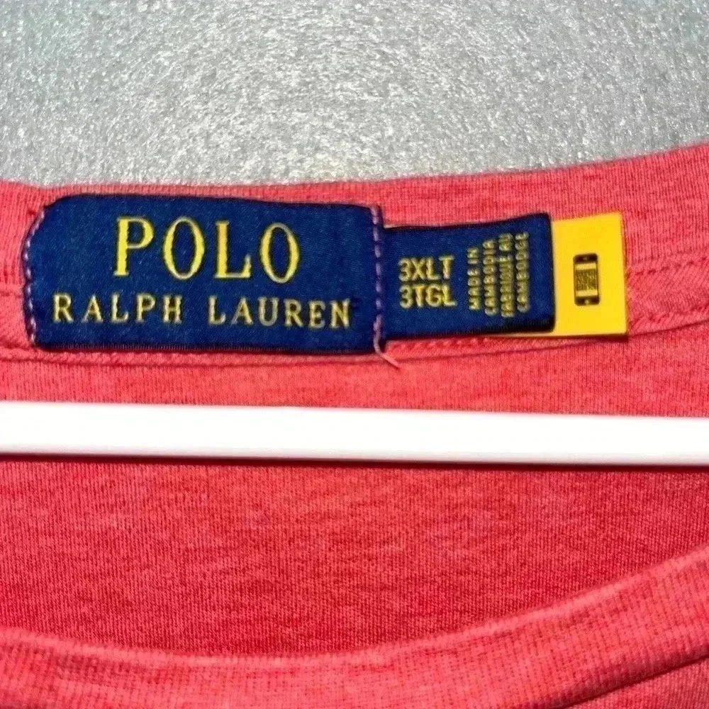 Polo Ralph Lauren Men’s 3XLT tee T-shirt Adirondack Berry w multi colored pony